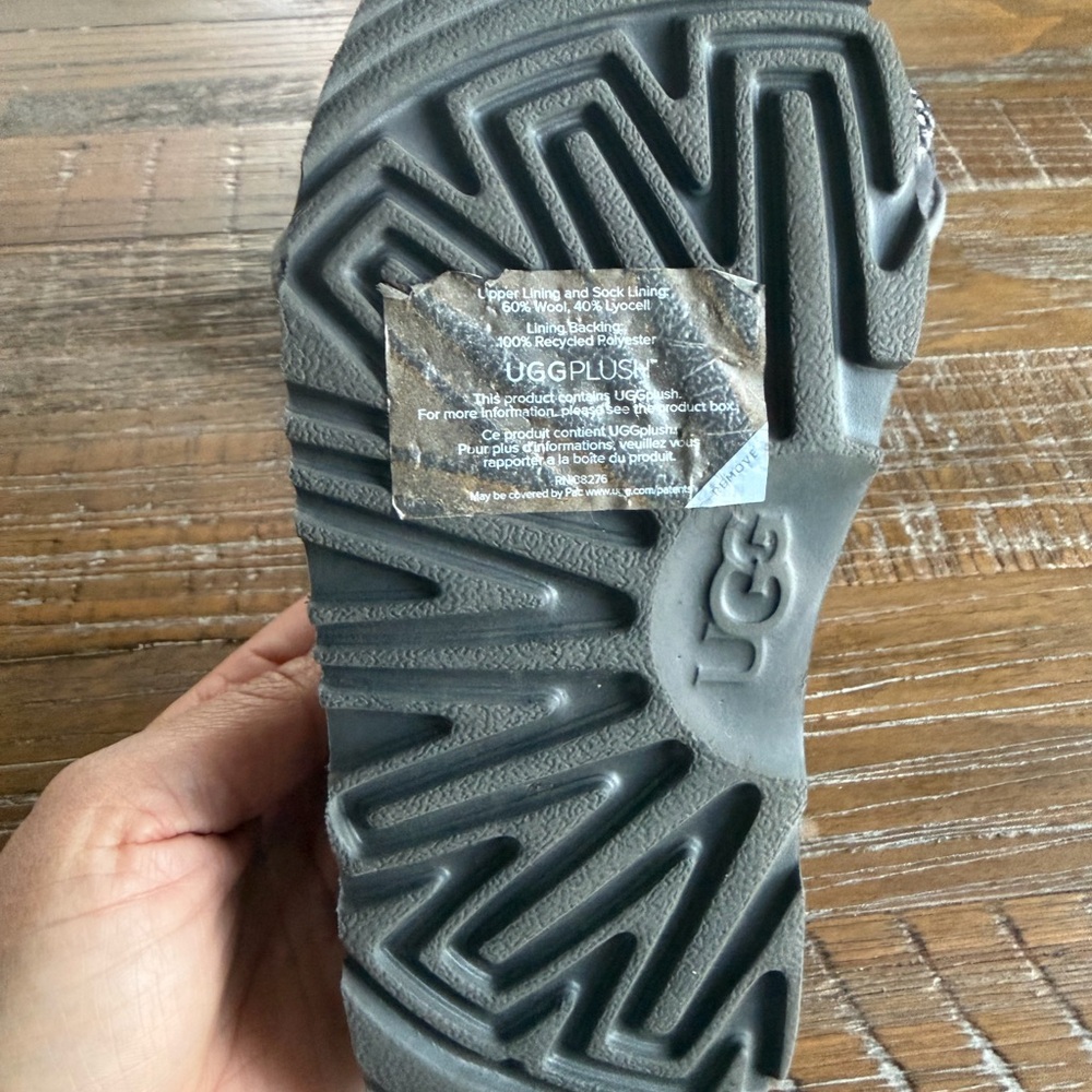 UGG tazzman Kids Gray / blue Slippers 13 youth - Picture 5 of 7